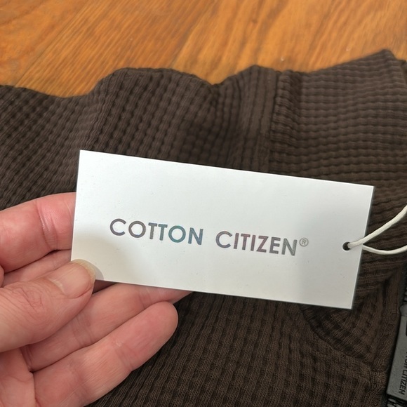 Cotton Citizen Cooper Half Zip Thermal Espresso brown Men’s size S NWT - Picture 4 of 9